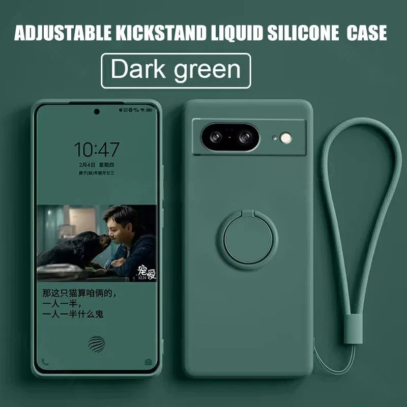 Cover in Silicone con Supporto (Google Pixel 6/6A/7/7A/8/8A/9/9A/10 Pro XL/10Pro)