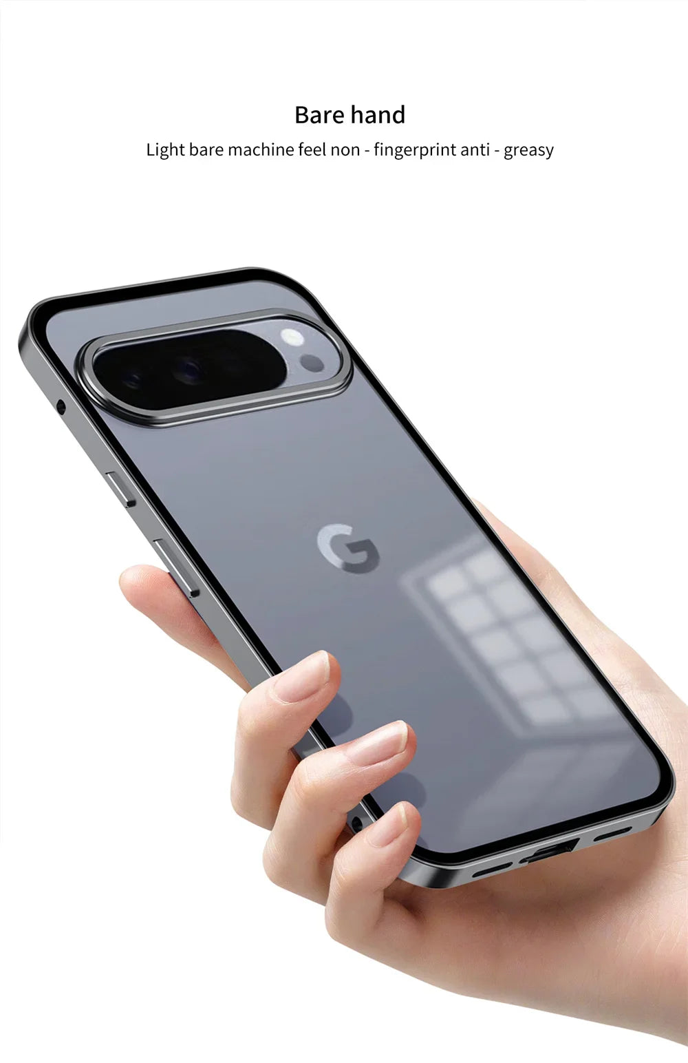 Cover con Telaio in Alluminio (Google Pixel 9/10 Pro/XL/9A/8/8A/7/7A)