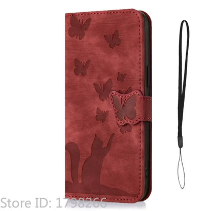 Cover Portafoglio Butterfly/Cat (Google 10/9A/8A/7A/6A/6/7/8/9/10 Pro XL)