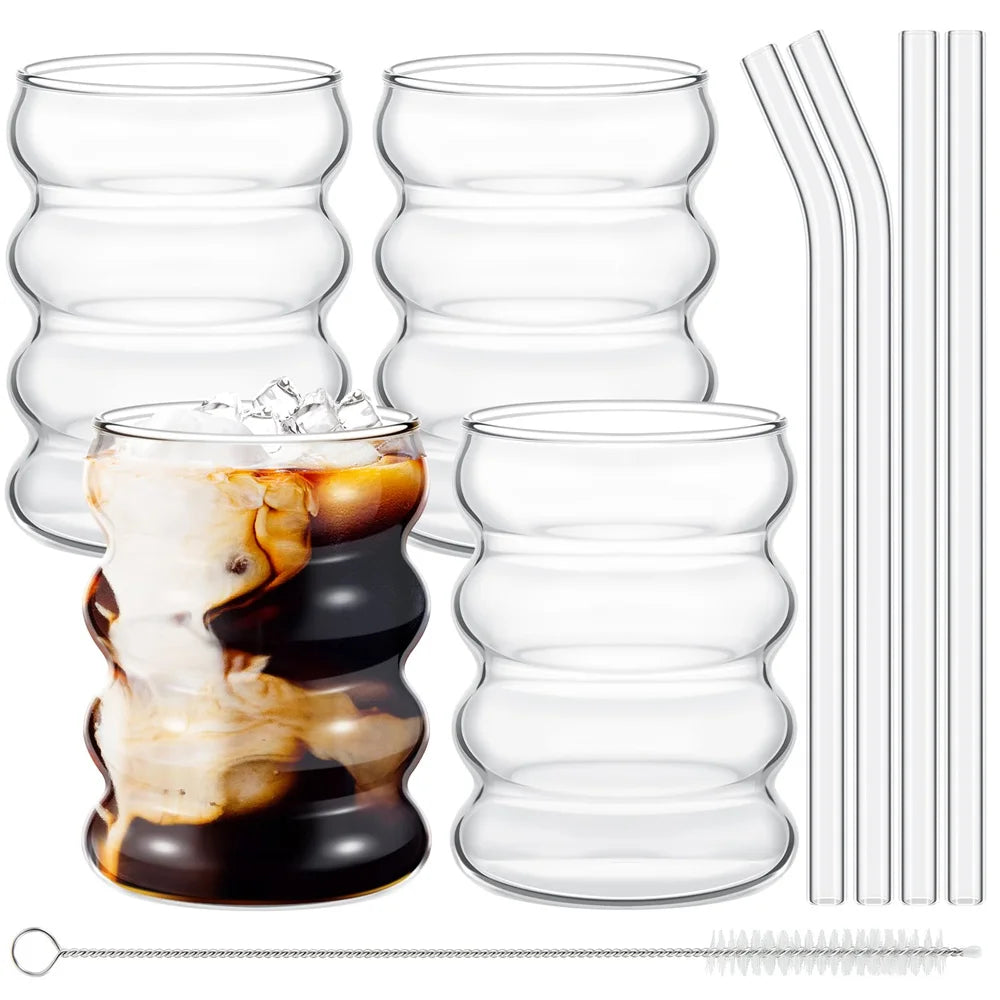 Can-Glass Cocktail Set (4 pezzi + Cannucce)