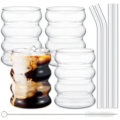 Can-Glass Cocktail Set (4 pezzi + Cannucce)