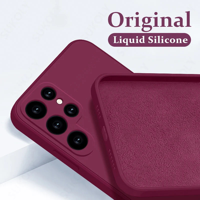 YISHANGOU - Cover Cloud Liquid Shell (Samsung Galaxy S22/S24/Ultra/S23/S20/S21FE/S25 Edge/A17/A52/A55/A53/A54/A56/S26/A37/A57)