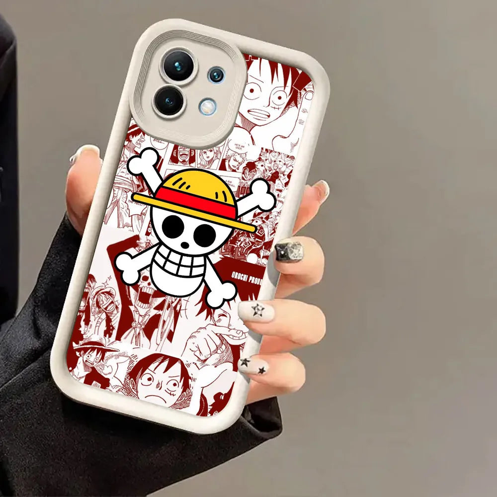 Cover Anime Edition (Luffy & Zoro) Silicone Xiaomi 15T/14T/13T/Pro 15 Ultra/17Pro/Max/PocoF7/F5/M6/M7/X7/X6/M6/M7 Pro)