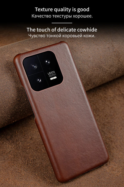Cover Genuine Bovine Leather (Xiaomi 11/12/13/14/15/T/T Pro/Ultra/Pro Max/X6 Pro/X7 Pro)