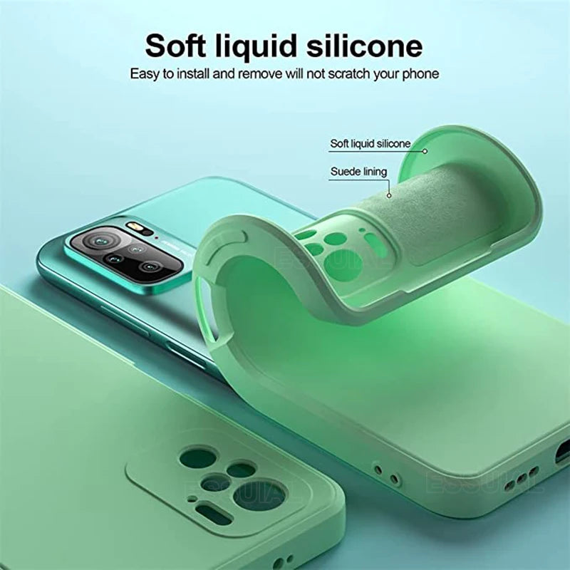 Cover Square Soft Silicone (Redmi Note 10 Xiaomi/10 Pro/Max/10S/1O/10 S)