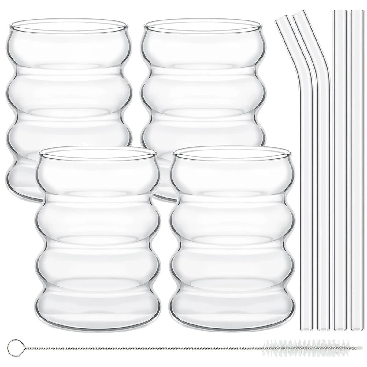 Can-Glass Cocktail Set (4 pezzi + Cannucce)