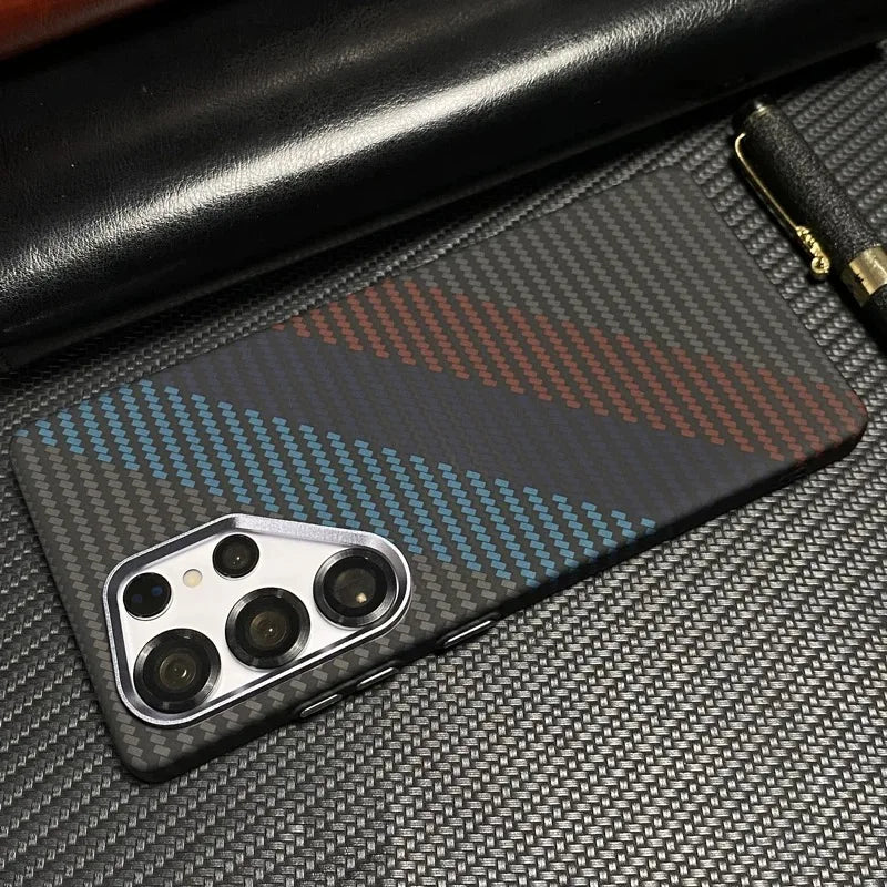 Cover Mag Carbon Alloy (MagSafe + Alloy Lens) (Samsung Galaxy S26Ultra/S26/S25/S24/S23/Ultra/Plus)