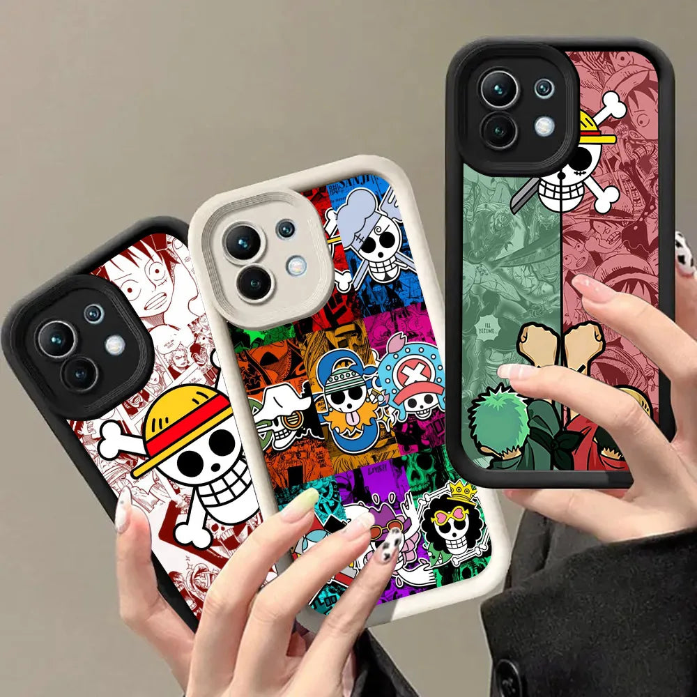 Cover Anime Edition (Luffy & Zoro) Silicone Xiaomi 15T/14T/13T/Pro 15 Ultra/17Pro/Max/PocoF7/F5/M6/M7/X7/X6/M6/M7 Pro)