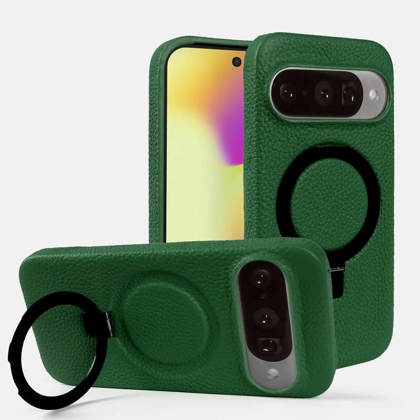 Cover Vera Pelle con Anello (Google Pixel 10 Pro/9Pro/8A/7Pro/6pro/5A)
