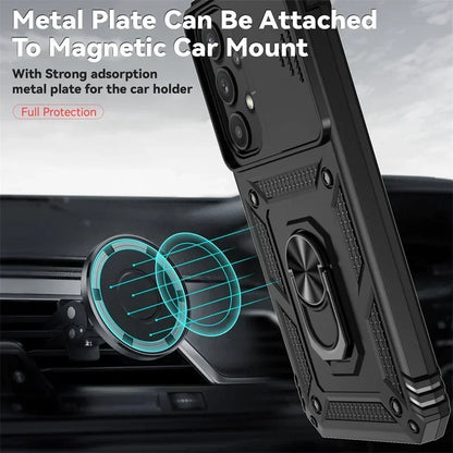 Cover Titan Ring Armor (Ring Holder & Lens Protect) (Samsung Galaxy S25FE/S25Edge/A17/A07/A56/A26/A36/A16/A06/S25FE)