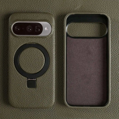 Cover Vera Pelle con Anello (Google Pixel 10 Pro/9Pro/8A/7Pro/6pro/5A)