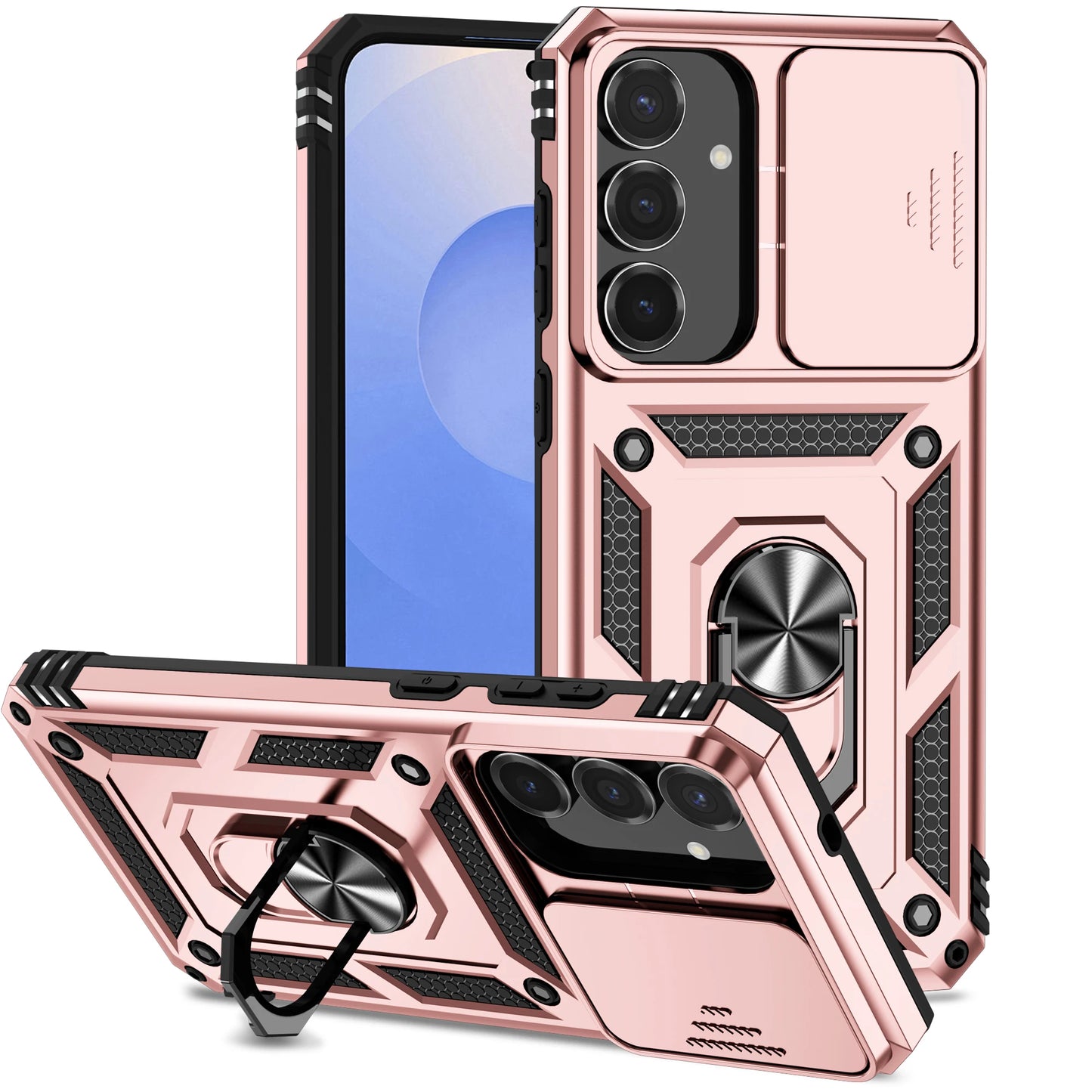 Cover Titan Ring Armor (Ring Holder & Lens Protect) (Samsung Galaxy S25FE/S25Edge/A17/A07/A56/A26/A36/A16/A06/S25FE)