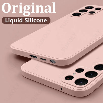 YISHANGOU - Cover Cloud Liquid Shell (Samsung Galaxy S22/S24/Ultra/S23/S20/S21FE/S25 Edge/A17/A52/A55/A53/A54/A56/S26/A37/A57)