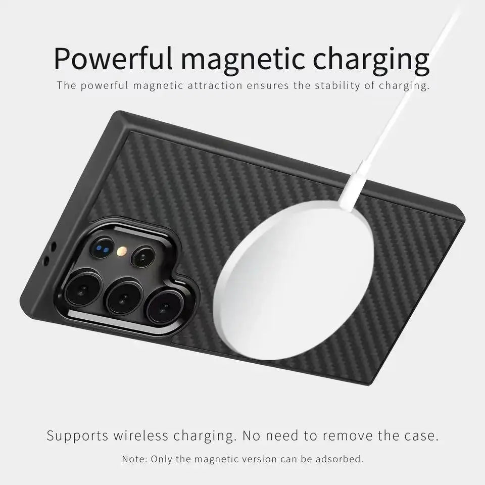 Cover Carbon MagSafe For Samsung Galaxy S26, S26 Ultra, S26+