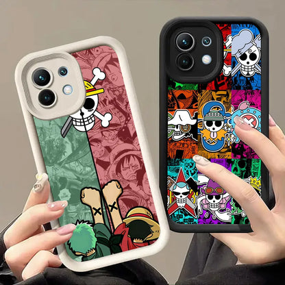 Cover Anime Edition (Luffy & Zoro) Silicone Xiaomi 15T/14T/13T/Pro 15 Ultra/17Pro/Max/PocoF7/F5/M6/M7/X7/X6/M6/M7 Pro)