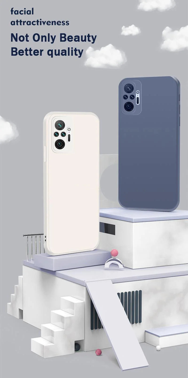 Cover Square Soft Silicone (Redmi Note 10 Xiaomi/10 Pro/Max/10S/1O/10 S)