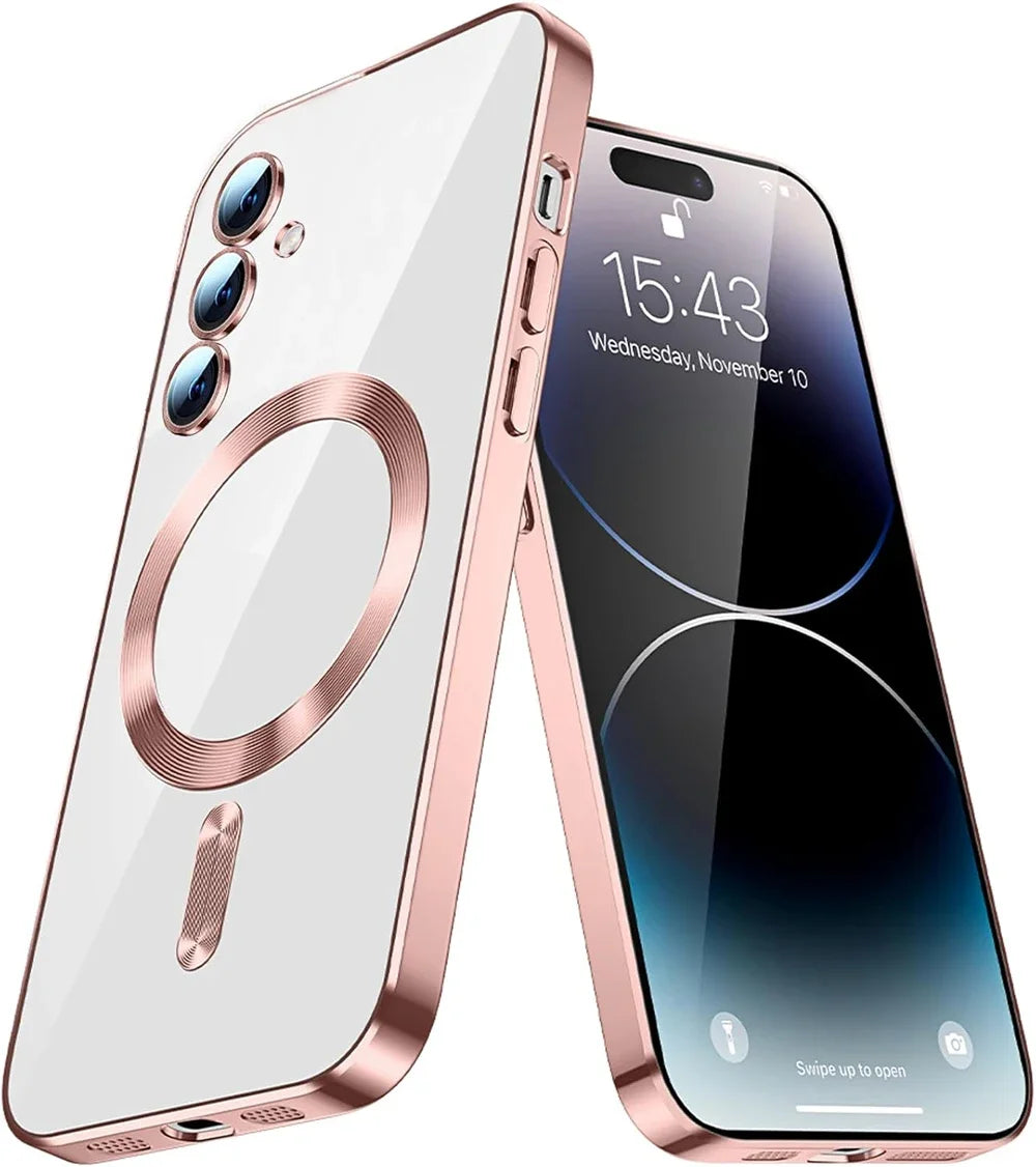 Cover Magsafe Magnetic Mirror Glow (Samsung Galaxy S26/S25/FE/S24/S23/Ultra/A56/A36/A26/A55/A54/A17/A07/A16/A35/A15/A14/A05)