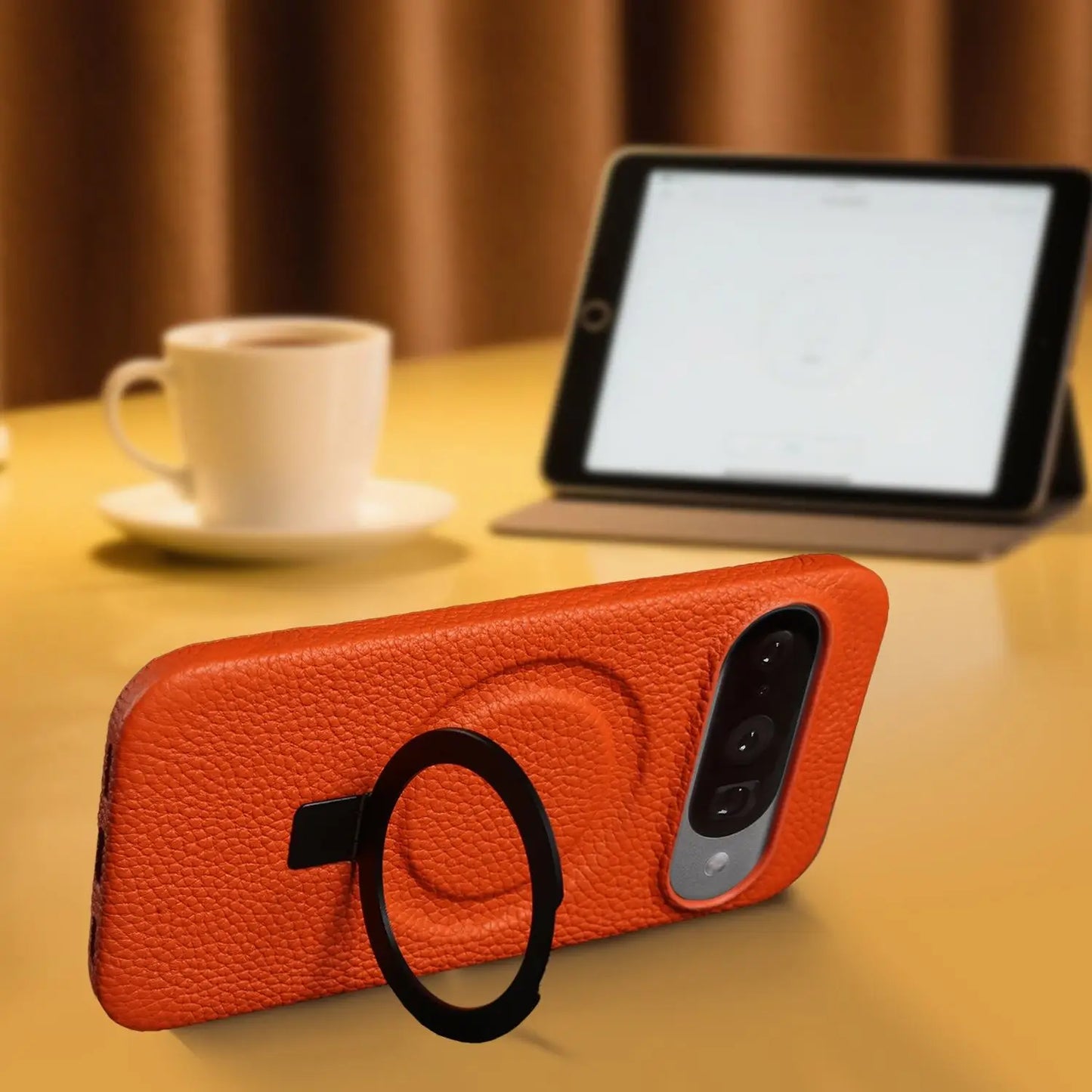 Cover Vera Pelle con Anello (Google Pixel 10 Pro/9Pro/8A/7Pro/6pro/5A)