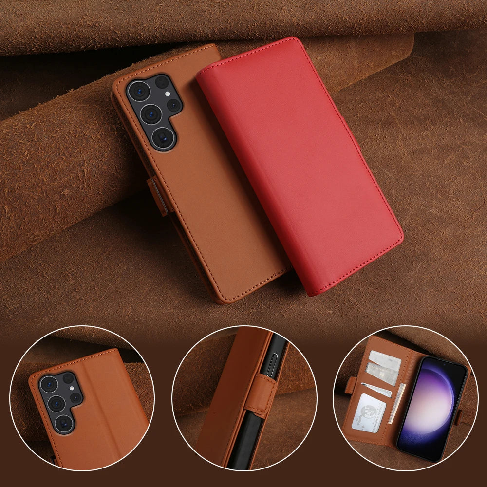 Cover Velvet Wallet Case (Samsun Galaxy S26/Ultra/S25/FE/S24/Plus/S23/S22/S21/S20/Note/20/Ultra)