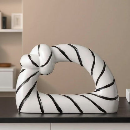 Set Design Infinity Knot - Vaso e Scultura Moderna in Ceramica