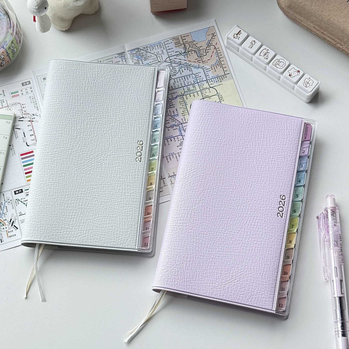 Agenda in Pelle con Indice Arcobaleno