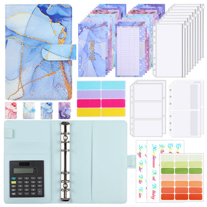 Business Planner A6 in Pelle (6 Fori + Calcolatrice)