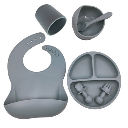 Tiny Gourmet - Set Pappa in Silicone: Bavaglino, Tazza e Posate