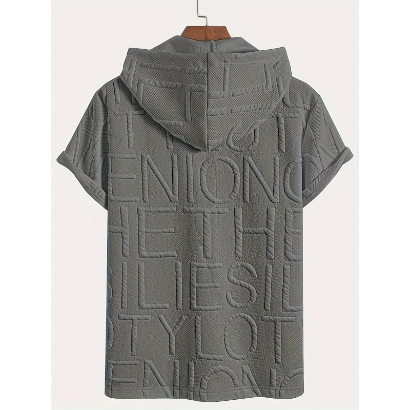 Jacquard Hoodie Tee (2XL-6XL)