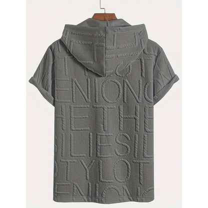 Jacquard Hoodie Tee (2XL-6XL)