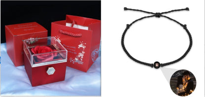 Gift Box with Jewel embellished with an eternal rose