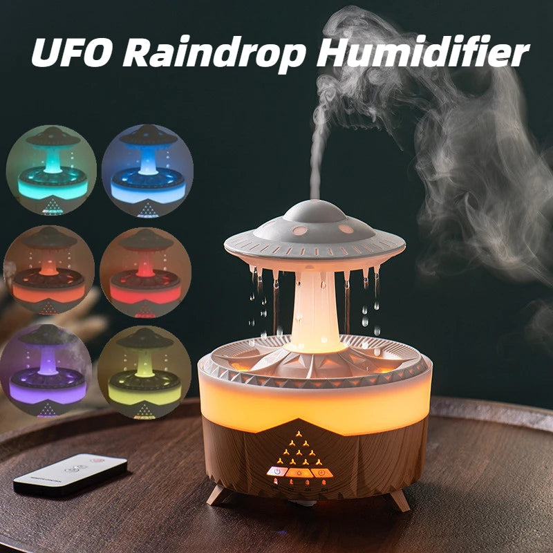 Mushroom Zen Rain - Umidificatore a Pioggia e LED Multi-Colore