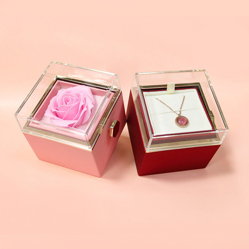 Gift Box with Jewel embellished with an eternal rose