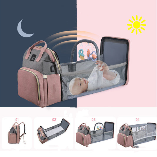 Dream Voyager - Zaino Fasciatoio 2-in-1 con Culla Integrata e Porta USB