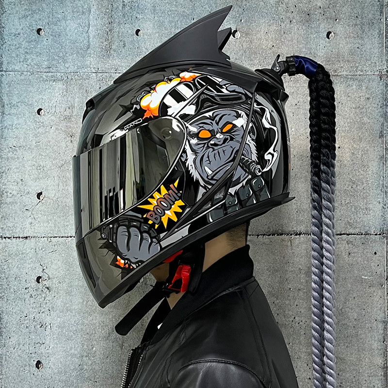 Casco Integrale "Street-Braids" con Treccine (S-2XL)