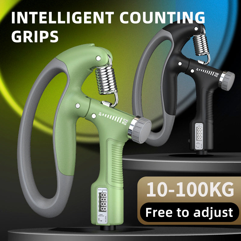 Power Grip Pro – Impugnatura Intelligente Regolabile (10-100 kg) con Contagiri