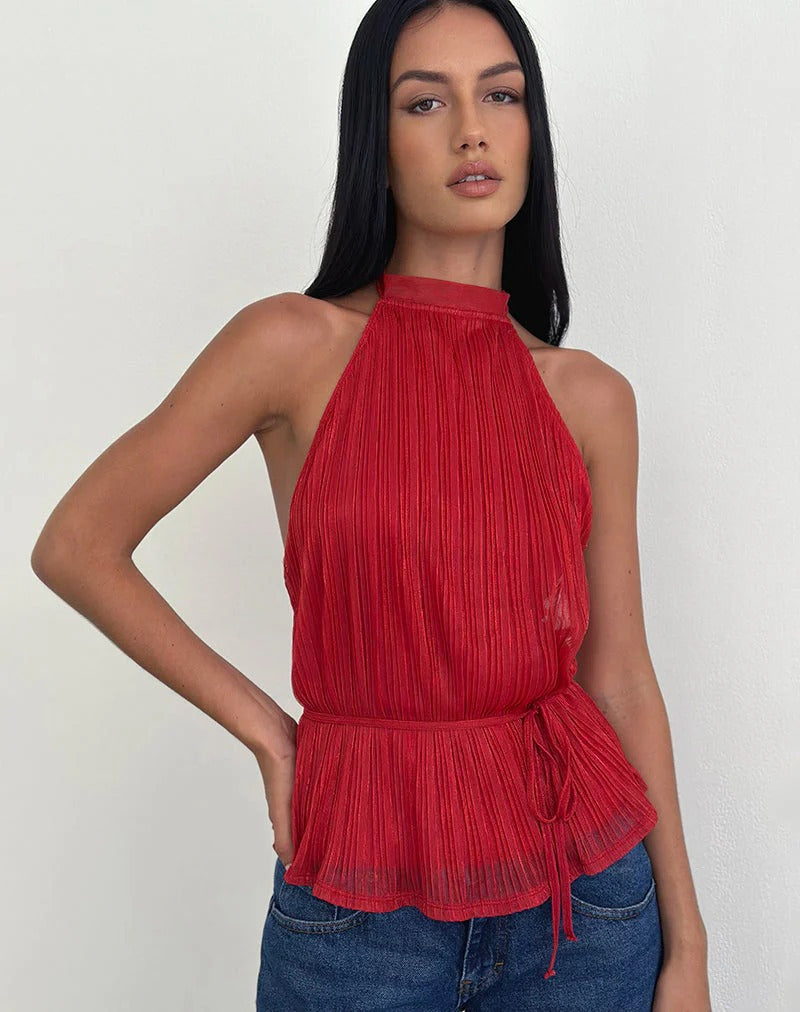 Canotta Spalline Sottili Schiena Scoperta (XS-XL)