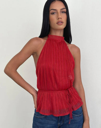 Canotta Spalline Sottili Schiena Scoperta (XS-XL)