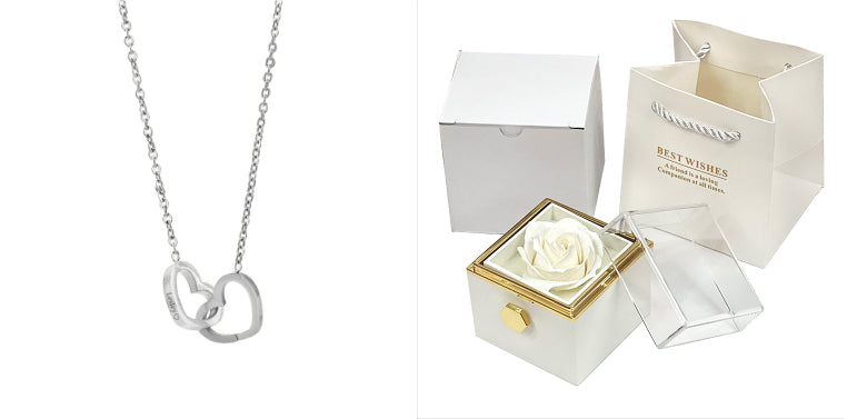 Gift Box with Jewel embellished with an eternal rose