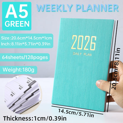 Agenda Settimanale Slim in Pelle A5