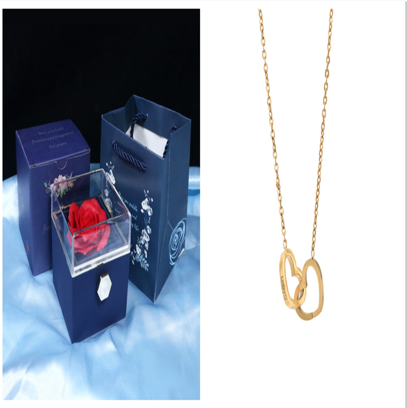 Gift Box with Jewel embellished with an eternal rose