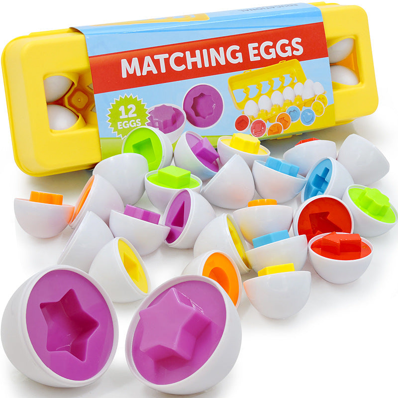 Smart Eggs Match – Set Uova Educative per l'Apprendimento delle Forme