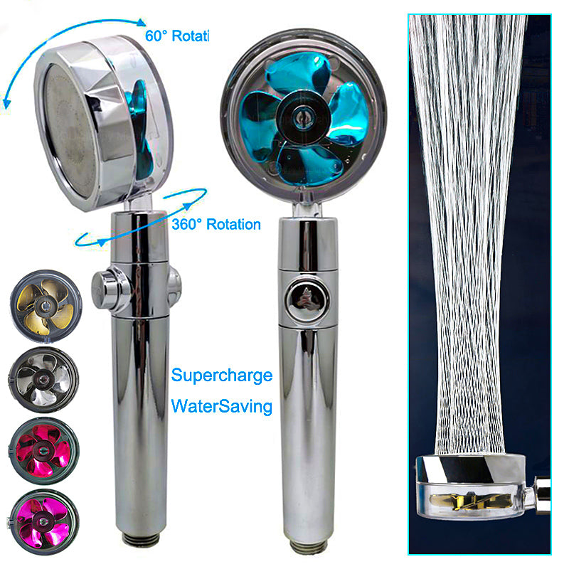Soffione Doccia Turbo Jet con Filtro a Elica