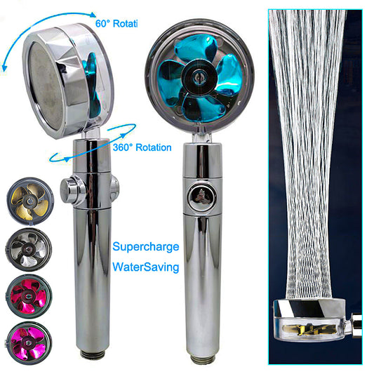Soffione Doccia Turbo Jet con Filtro a Elica