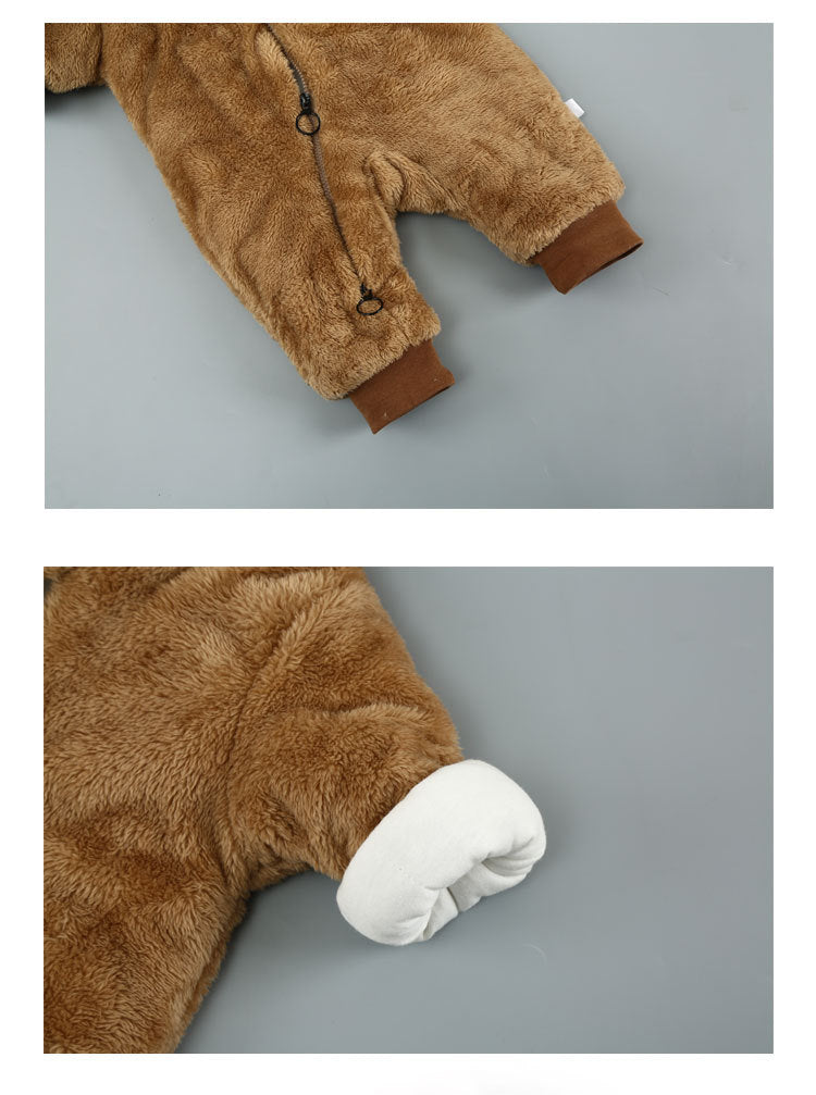 Teddy Soft – Tutina Orsetto in Cotone con Cappuccio e Orecchiette (6-9 mesi, 9-12 mesi, 12-18 mesi, 24-36 mesi)
