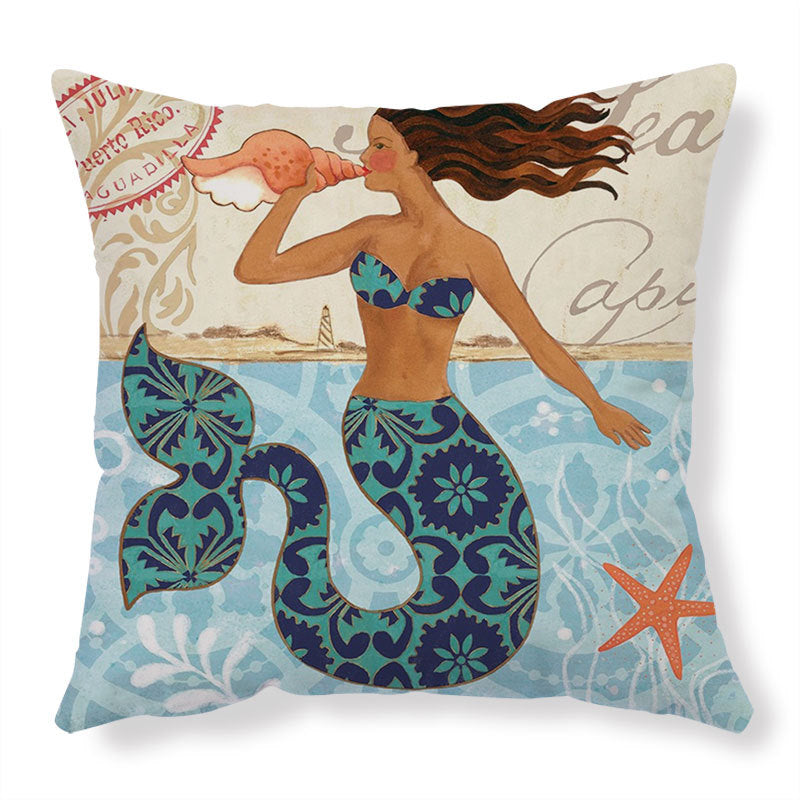 Ocean Turtle Print – Federa Decorativa con Stampa Tartaruga Marina
