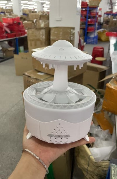 Mushroom Zen Rain - Umidificatore a Pioggia e LED Multi-Colore