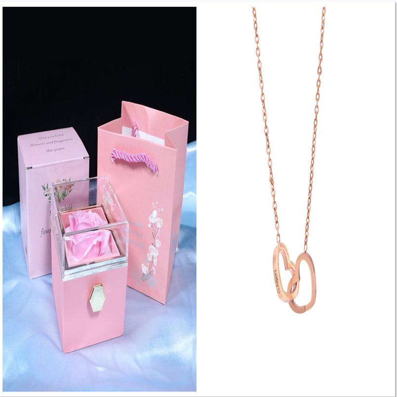 Gift Box with Jewel embellished with an eternal rose