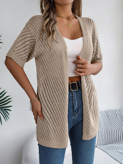 Cardigan Righe Verticali Traforate (S-2XL)