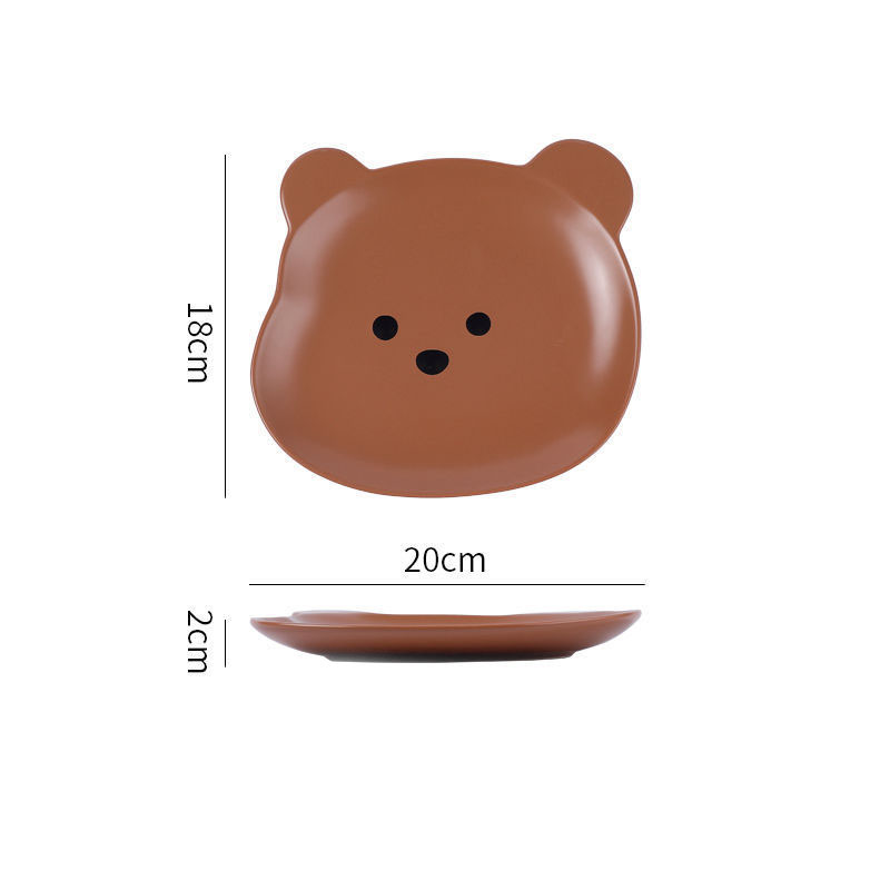 Cute Bear Plate – Piatto e Tazza a Forma di Orsetto Cartoon