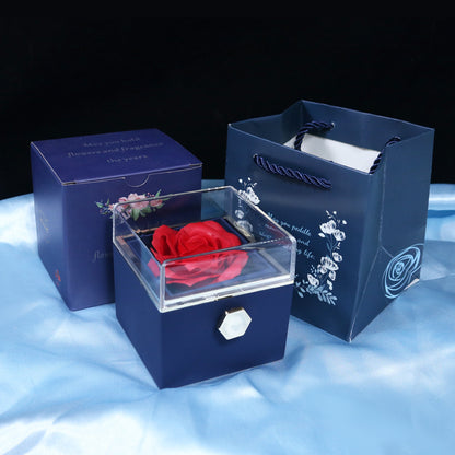 Gift Box with Jewel embellished with an eternal rose